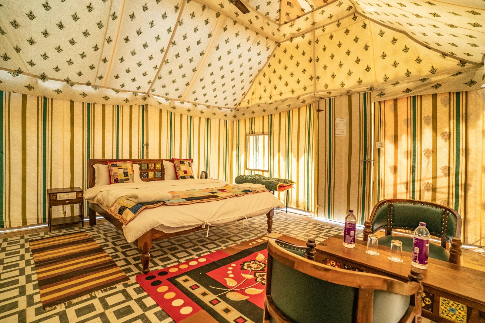 Tent room with sitting area
