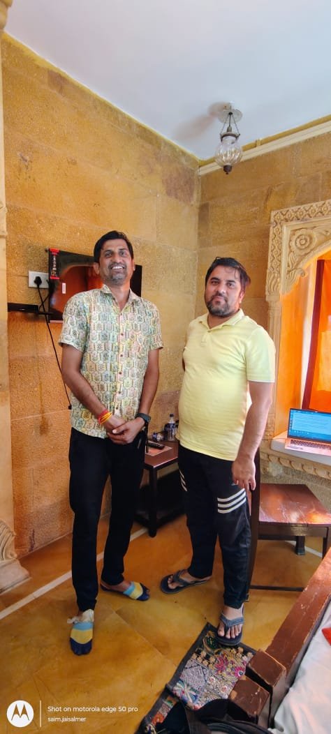Jitendra Singh (Saim) with a guest