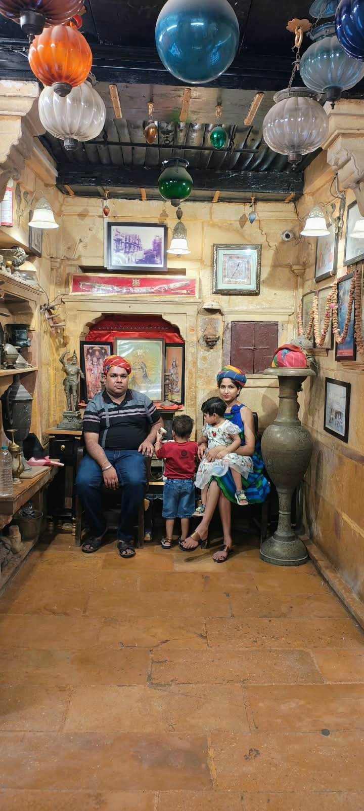 Family in a heritage museum