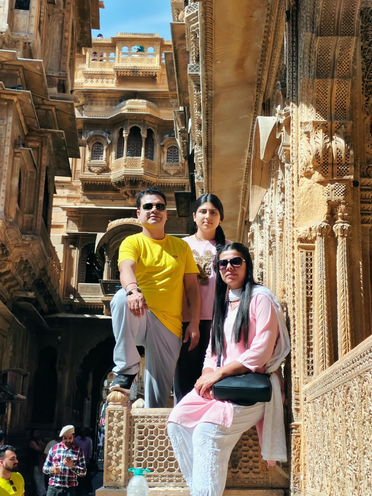 Family in the Patwa Haveli lane
