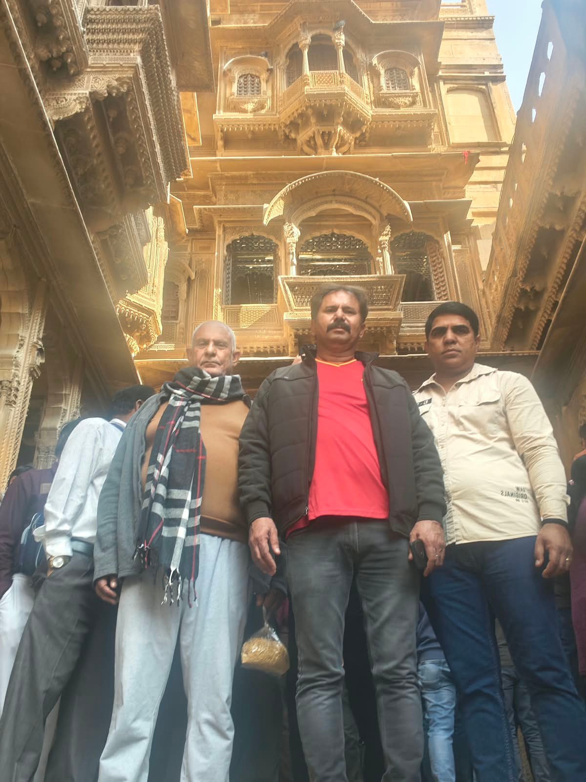 Guests inside a haveli courtyard