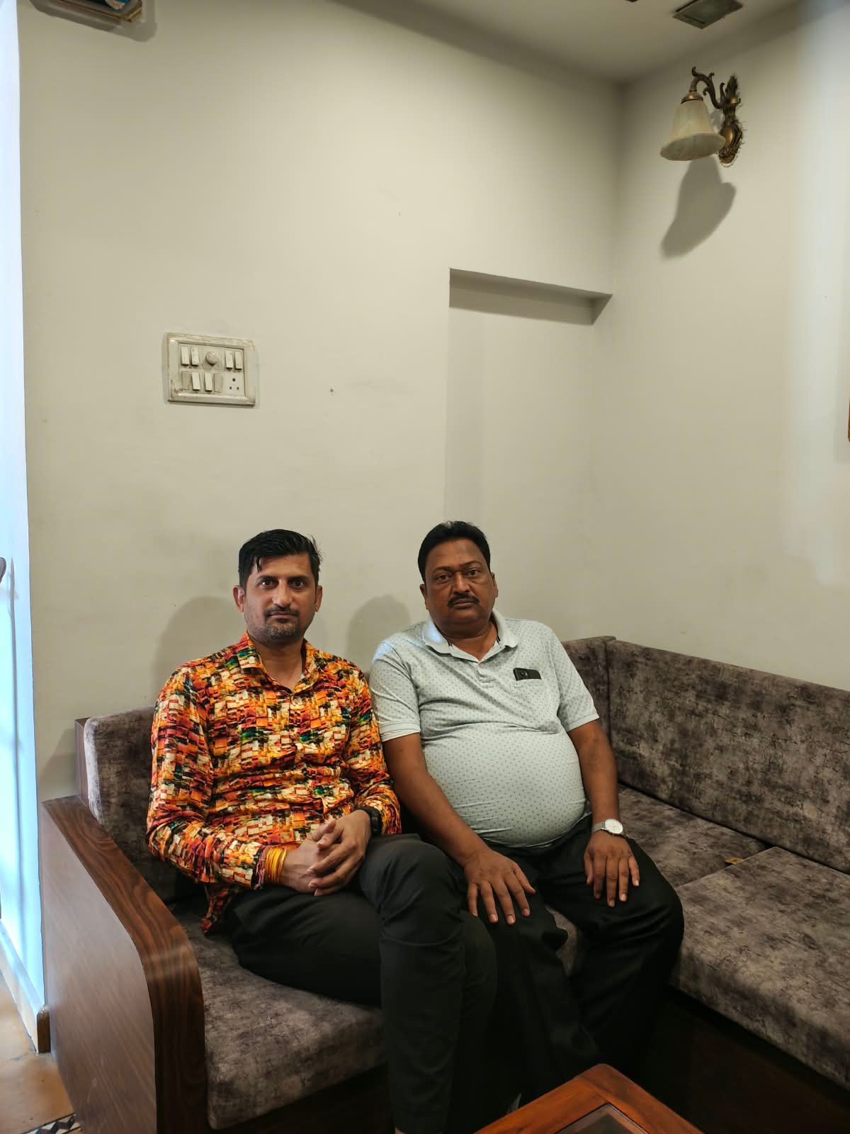 Guests at their hotel