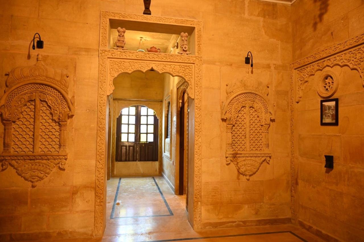 Carved archway and hallway